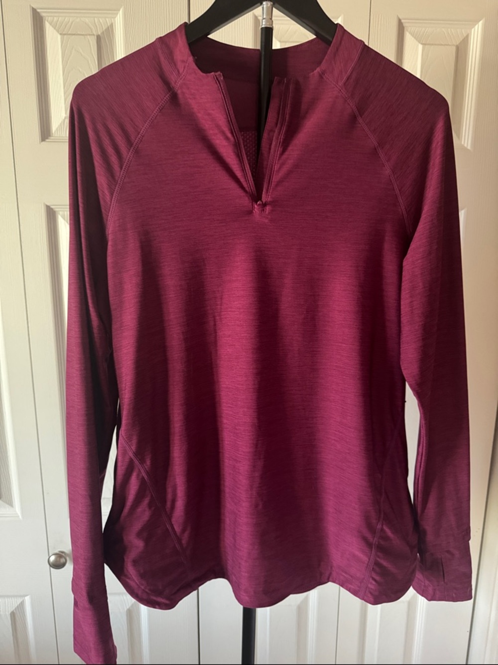 Baleaf Long-Sleeve Quarter-Zip Pullover - Berry Plum